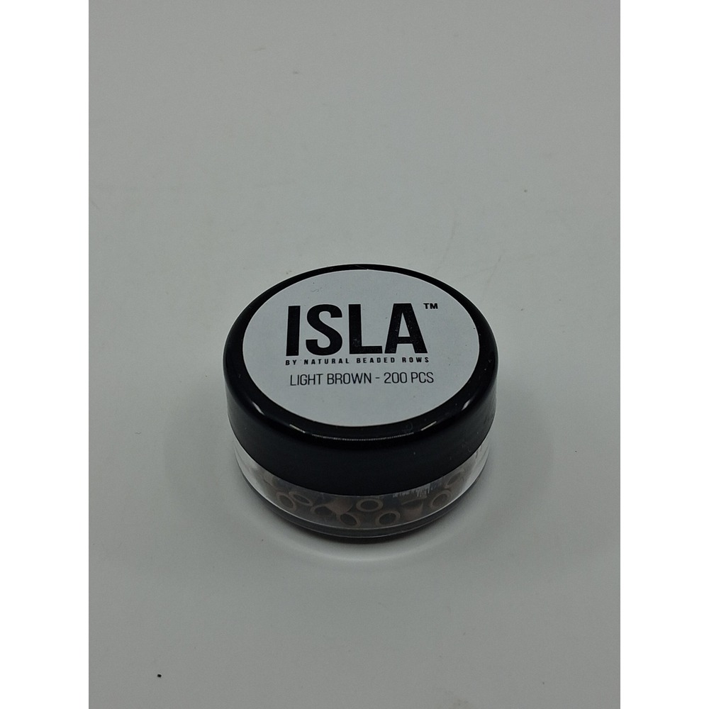 Isla by Natural Beaded Rows Hair Beads Light Brown 200 pieces